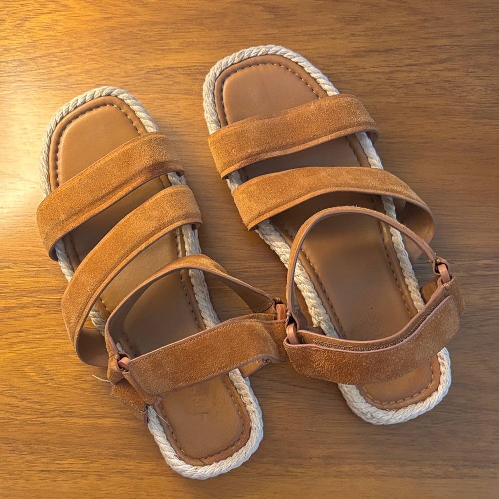 Vince Brown Suede Women's Sandals